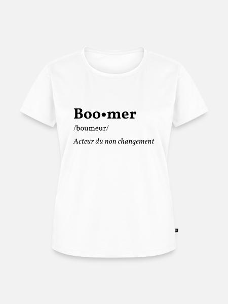 Die Boomer-Definition - Frauen Premium Bio T-Shirt - Weiß