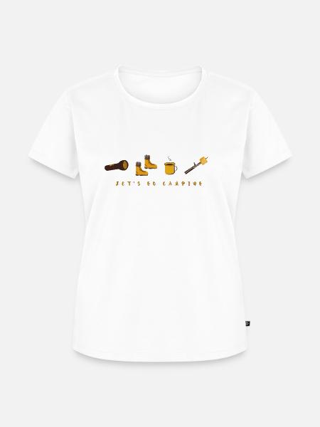 Let s Go Camping - Frauen Premium Bio T-Shirt - Weiß