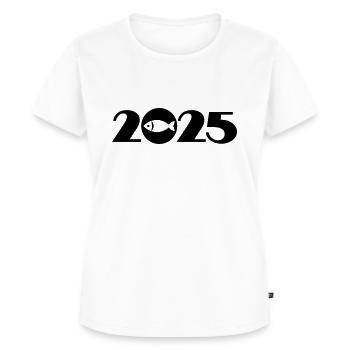 Pêcheur, Poisson, Club de pêche 2025 - T-shirt Premium bio Femme - blanc - Devant - AI Model Female 172 dark (172cm)