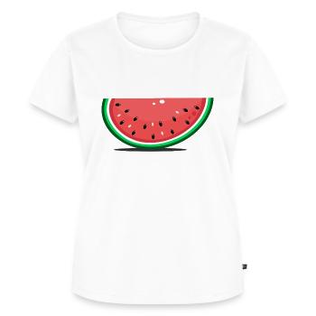 Wassermelone Design Scheibe - Frauen Premium Bio T-Shirt - Weiß - Vorne - AI Model Female 172 dark (172cm)