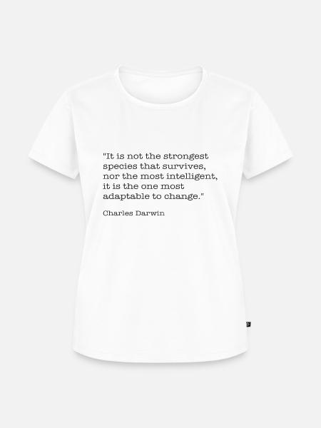 Charles Darwin - Frauen Premium Bio T-Shirt - Weiß