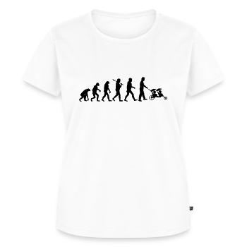 evolution daddy jumeaux - T-shirt Premium bio Femme - blanc - Devant - AI Model Female 172 dark (172cm)