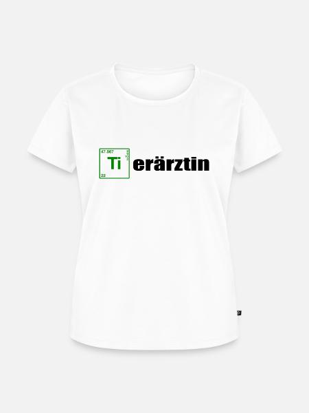 Tierärztin black - Frauen Premium Bio T-Shirt - Weiß