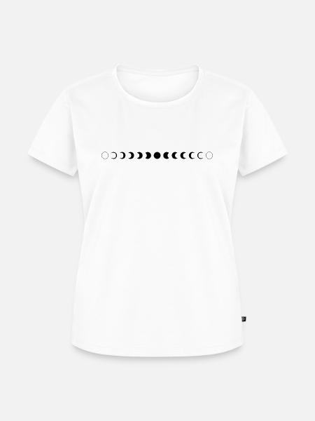 SIMPLE MOONPHASES - Frauen Premium Bio T-Shirt - Weiß
