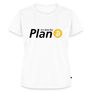 Time for plan B - T-shirt Premium bio Femme - blanc - Devant - AI Model Female 172 dark (172cm)