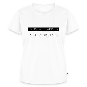 funny craftsmen design funshirt awesome forestry - Women's Premium Organic T-shirt - white - Front - AI Model Female 172 dark (172cm)