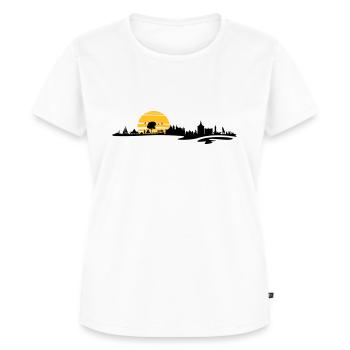 Skyline - Mecklenburg-Vorpommern - Frauen Premium Bio T-Shirt - Weiß - Vorne - AI Model Female 172 dark (172cm)