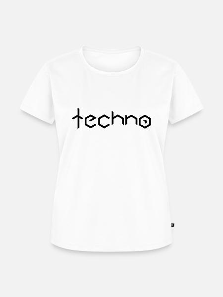 techno - Frauen Premium Bio T-Shirt - Weiß