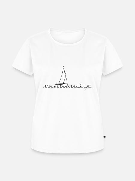 oneline Sailing - Frauen Premium Bio T-Shirt - Weiß