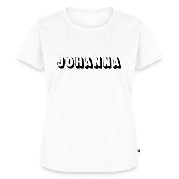 Nom - Johanna - T-shirt Premium bio Femme - blanc - Devant - AI Model Female 172 dark (172cm)