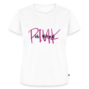 Pink im Herzen ReSi Kreativ - Frauen Premium Bio T-Shirt - Weiß - Vorne - AI Model Female 172 dark (172cm)