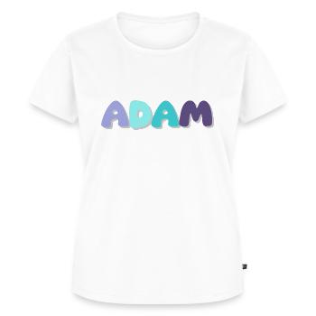 Name - Adam - Women's Premium Organic T-shirt - white - Front - AI Model Female 172 dark (172cm)