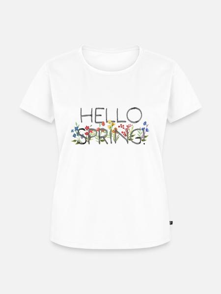 Hello Spring - Frauen Premium Bio T-Shirt - Weiß
