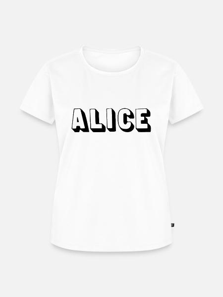 Name - Alice - Frauen Premium Bio T-Shirt - Weiß