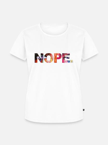 NOPE - sei kein ja-Sager! - Frauen Premium Bio T-Shirt - Weiß