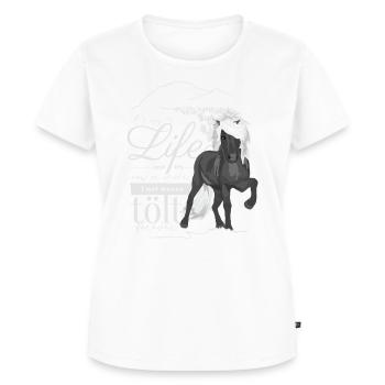 Couleurs de vent de rappage Islandais: It’s my life - T-shirt Premium bio Femme - blanc - Devant - AI Model Female 172 dark (172cm)