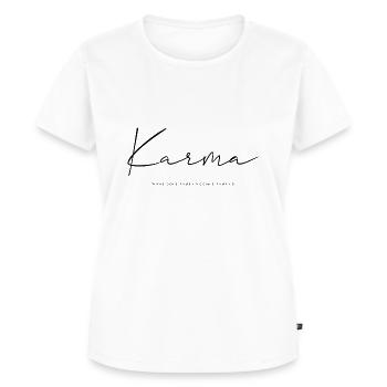 Karma - Frauen Premium Bio T-Shirt - Weiß - Vorne - AI Model Female 172 dark (172cm)