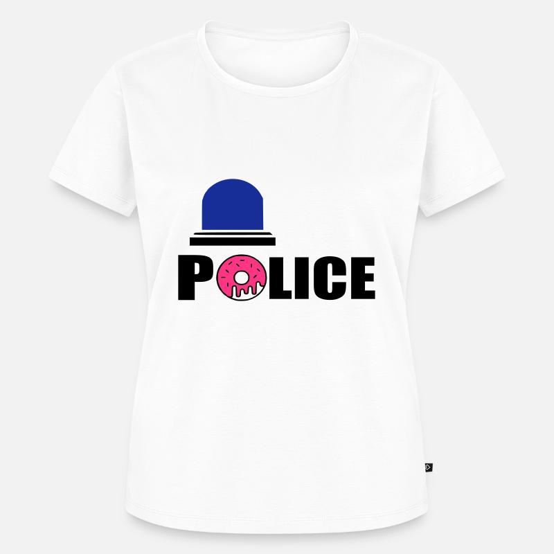 Polizei d - Frauen Premium Bio T-Shirt - Weiß