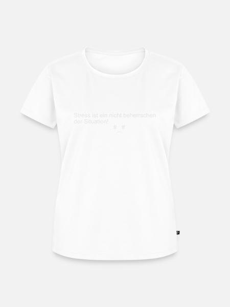 smily stress - Frauen Premium Bio T-Shirt - Weiß