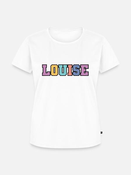 Name - Louise - Frauen Premium Bio T-Shirt - Weiß