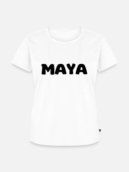 Name - Maya - Frauen Premium Bio T-Shirt - Weiß