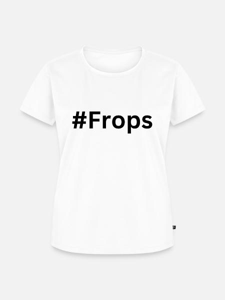 Frops, #Frops - Frauen Premium Bio T-Shirt - Weiß