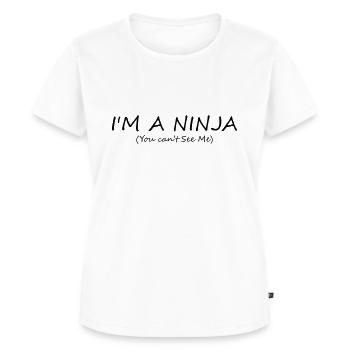 I'm a Ninja - T-shirt Premium bio Femme - blanc - Devant - AI Model Female 172 dark (172cm)