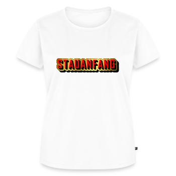 Stauanfang - Frauen Premium Bio T-Shirt - Weiß - Vorne - AI Model Female 172 dark (172cm)