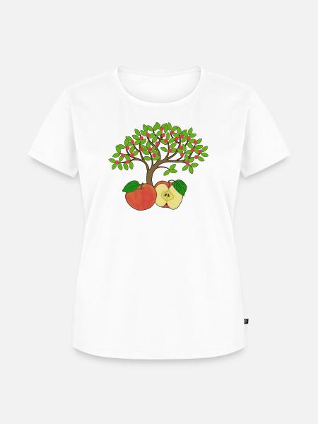 Apfelbaum, Apfel - Frauen Premium Bio T-Shirt - Weiß