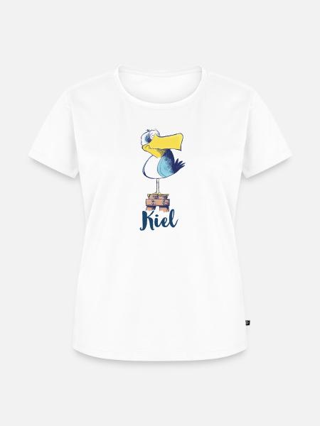 Freche Kiel Möwe - Frauen Premium Bio T-Shirt - Weiß