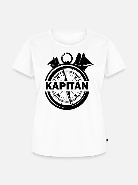 Kapitän Kompass - Frauen Premium Bio T-Shirt - Weiß