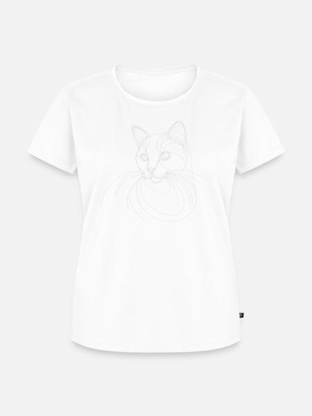 Katzenlinienzauber - Frauen Premium Bio T-Shirt -