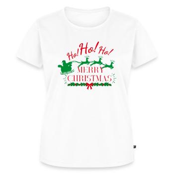 MERRY CHRISTMAS - T-shirt Premium bio Femme - blanc - Devant - AI Model Female 172 dark (172cm)