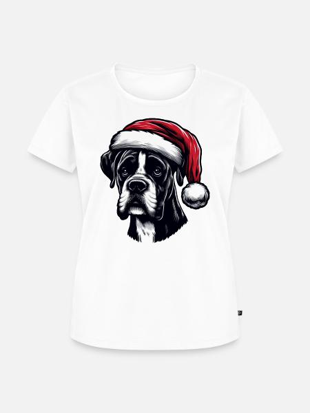 Boxerhund Weihnachtsgeschenke - Frauen Premium Bio T-Shirt - Weiß