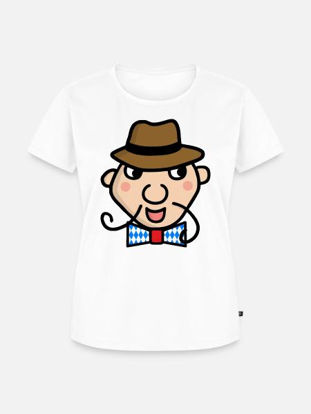 Bayer mit Fliege - Frauen Premium Bio T-Shirt - Weiß
