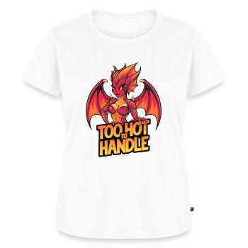 Trop chaud pour être manipulé - T-shirt Premium bio Femme - blanc - Devant - AI Model Female 172 dark (172cm)