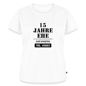 15 Jahre Ehe - Gefangene - verheiratet - Frauen Premium Bio T-Shirt - Weiß - Vorne - AI Model Female 172 dark (172cm)