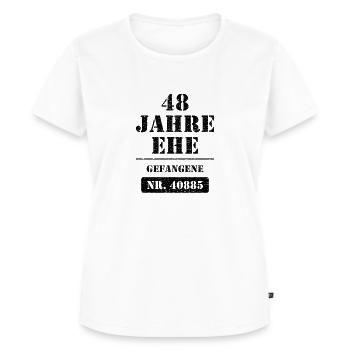 48 Jahre Ehe - Gefangene - verheiratet - Frauen Premium Bio T-Shirt - Weiß - Vorne - AI Model Female 172 dark (172cm)