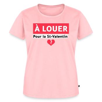 À louer pour la Saint Valentin. - T-shirt Premium bio Femme - rose - Devant - AI Model Female 172 dark (172cm)