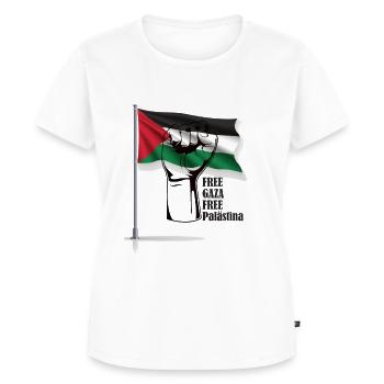 Gaza Libera - Palestina Libera - Palestina - Maglietta ecologica premium da donna - bianco - Fronte - AI Model Female 172 dark (172cm)