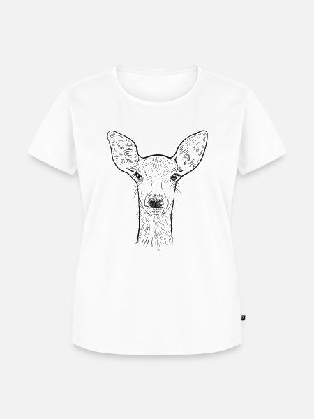 Reh - Frauen Premium Bio T-Shirt - Weiß