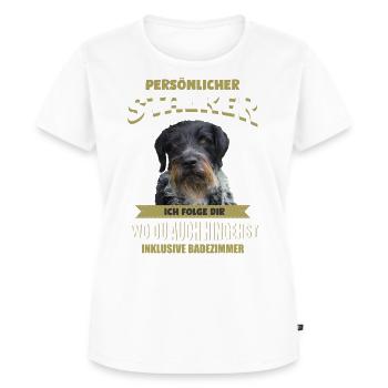 Deutsch Drahthaar Hund - Deutsch Drahthaar - Frauen Premium Bio T-Shirt - Weiß - Vorne - AI Model Female 172 dark (172cm)