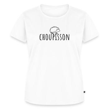 Choupisson. t shirt choupisson bébé hérisson - T-shirt Premium bio Femme - blanc - Devant - AI Model Female 172 dark (172cm)