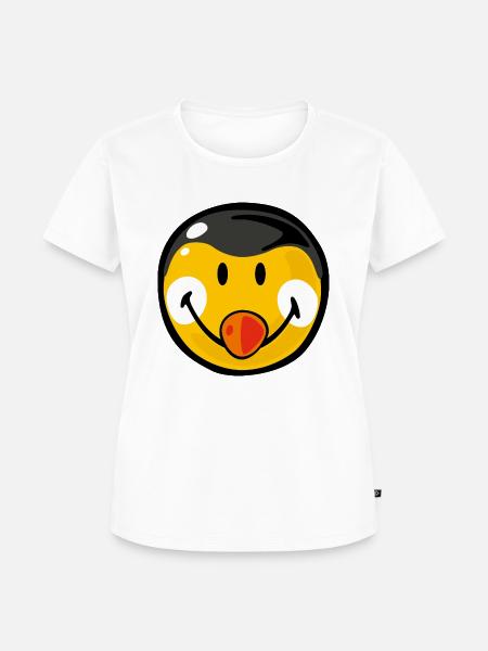Smiley Penguin - Frauen Premium Bio T-Shirt - Weiß