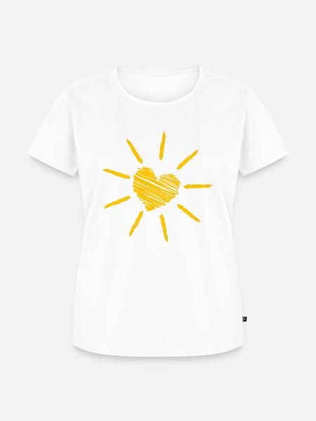 Heart Sun - Frauen Premium Bio T-Shirt - Weiß