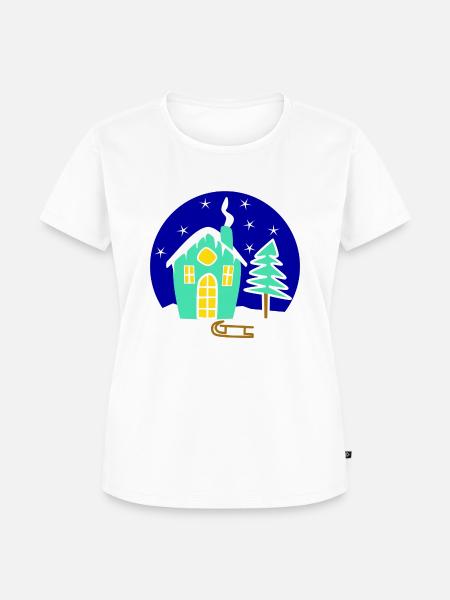 Winterlandschaft - Frauen Premium Bio T-Shirt - Weiß