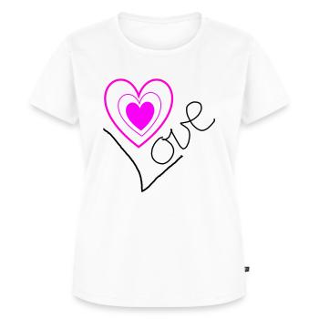 love - Frauen Premium Bio T-Shirt - Weiß - Vorne - AI Model Female 172 dark (172cm)