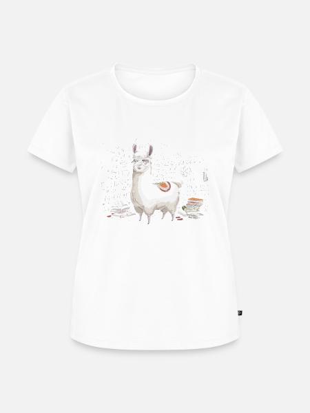 math is no prob-llama - Frauen Premium Bio T-Shirt - Weiß
