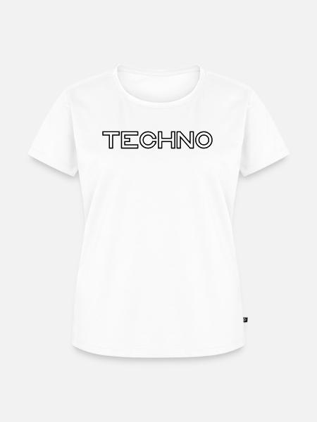 033 - Techno - Frauen Premium Bio T-Shirt - Weiß