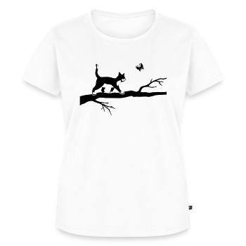 Chat - T-shirt Premium bio Femme - blanc - Devant - AI Model Female 172 dark (172cm)